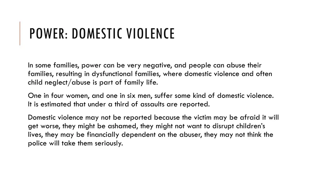 power domestic violence