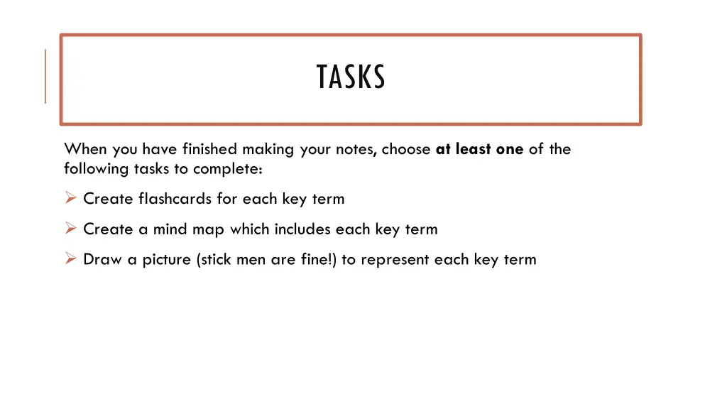 tasks