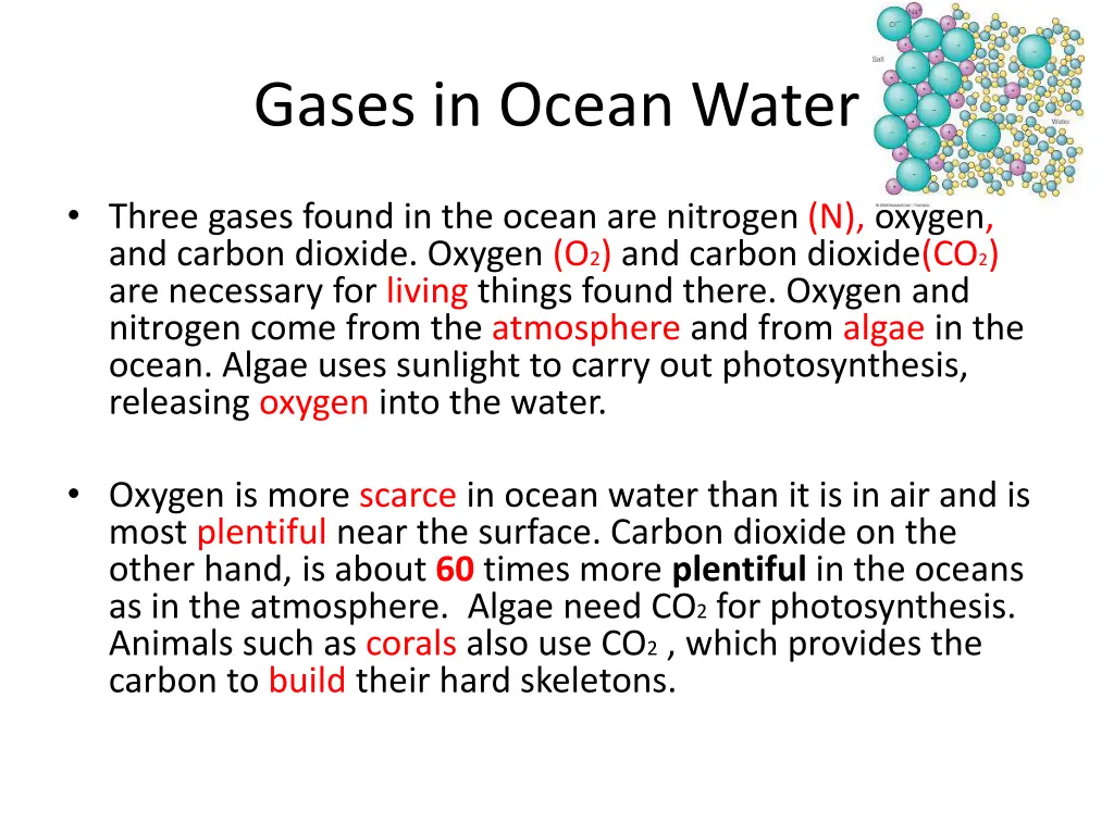 gases in ocean water