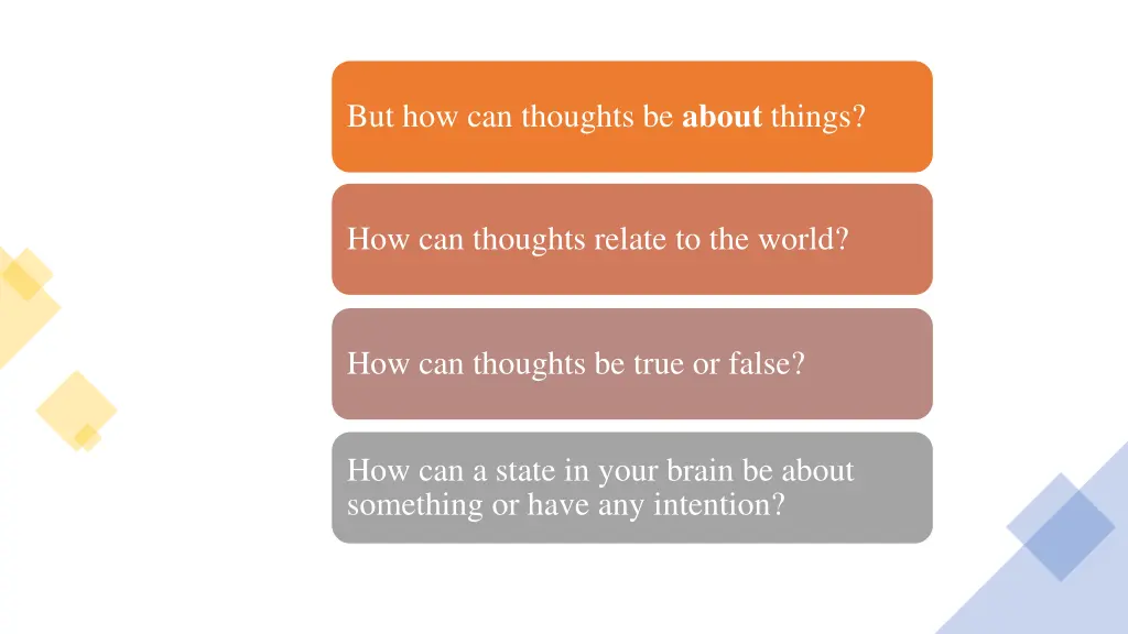 but how can thoughts be about things