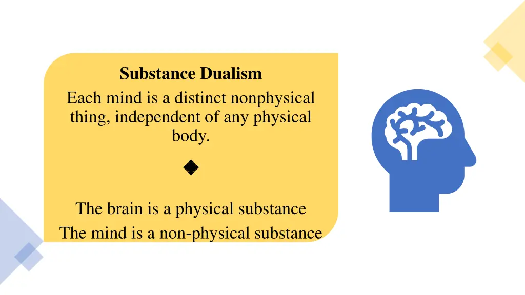 substance dualism each mind is a distinct