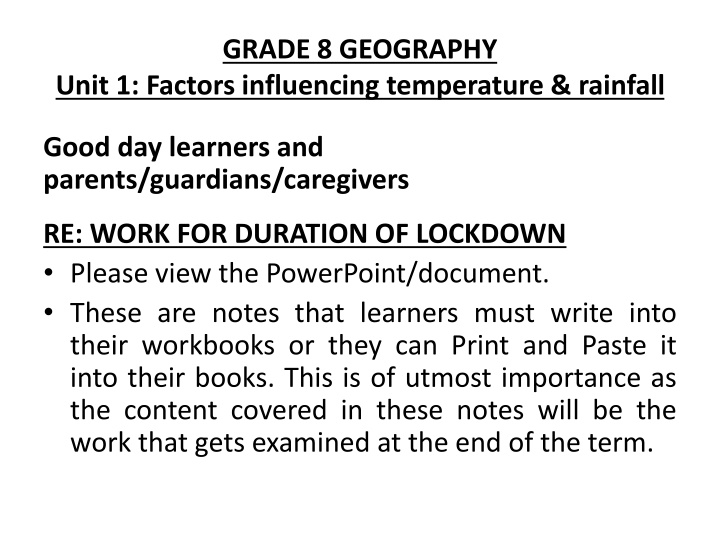 grade 8 geography