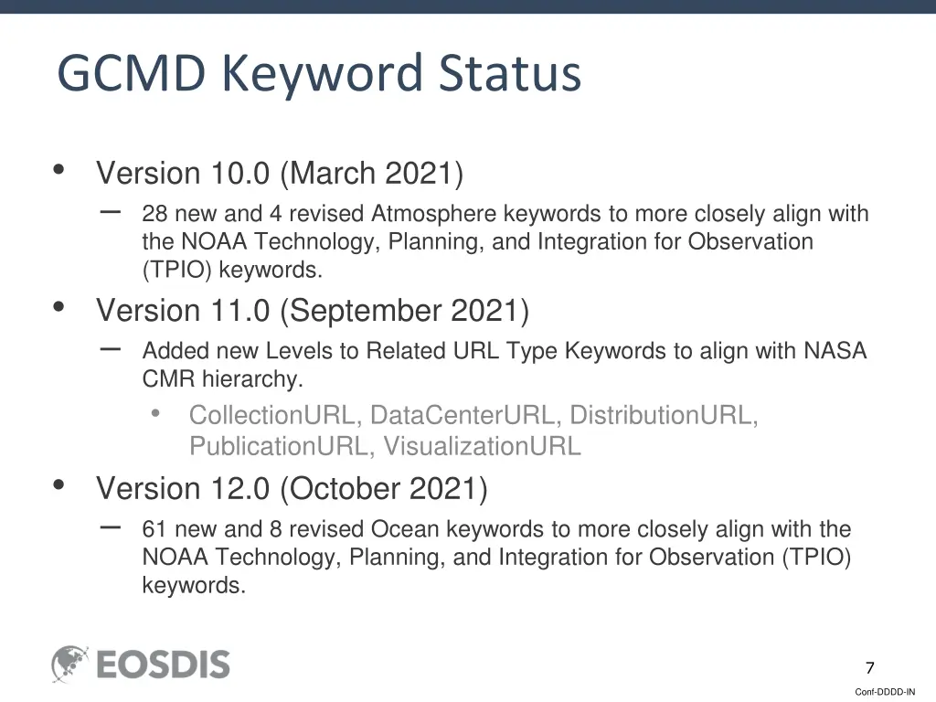 gcmd keyword status