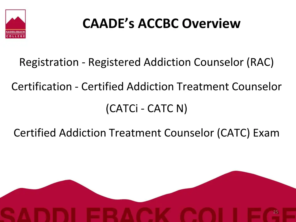 caade s accbc overview