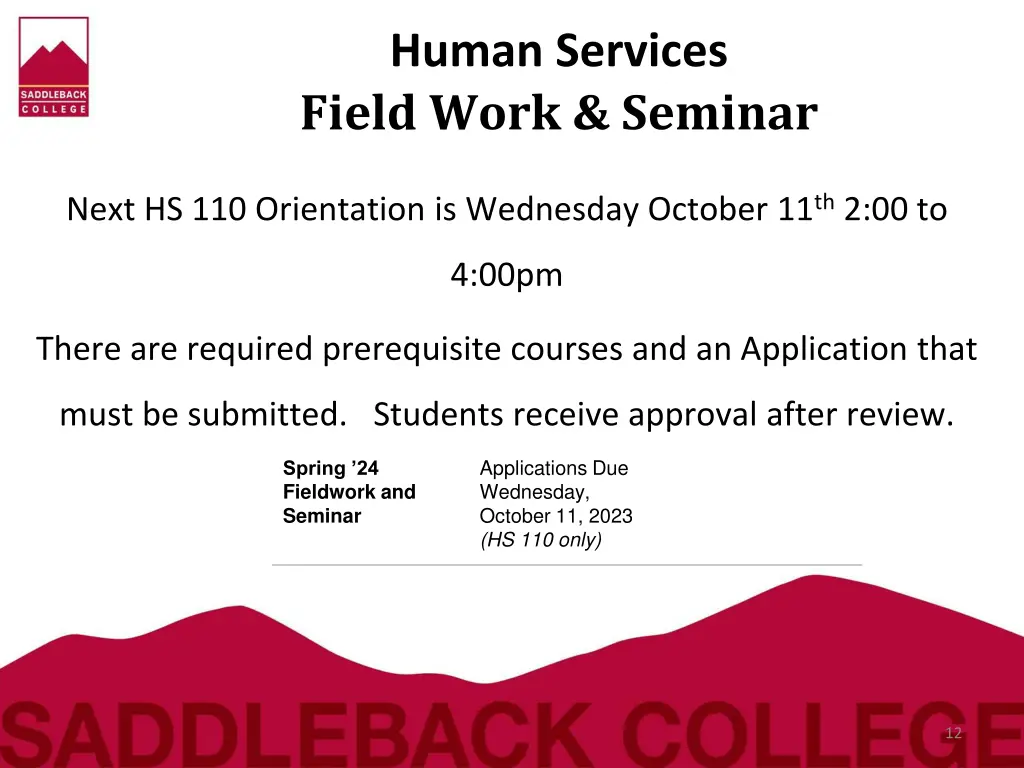 human services field work seminar 1