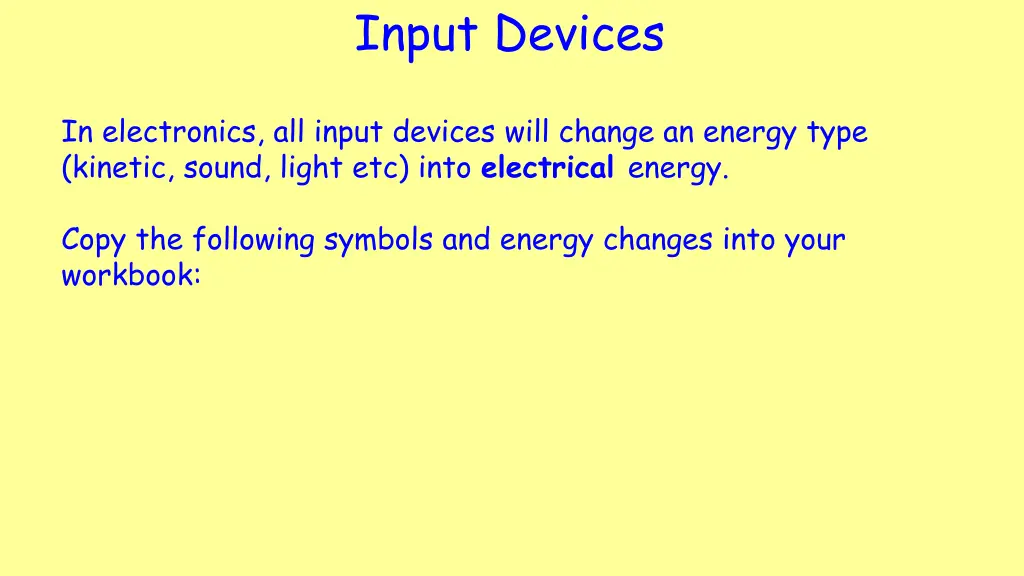 input devices 1