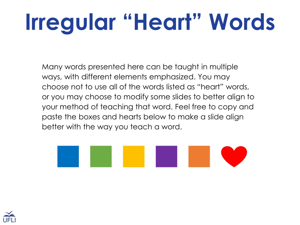 irregular heart words 2