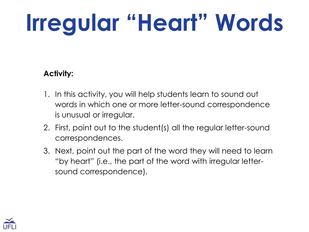 irregular heart words 3