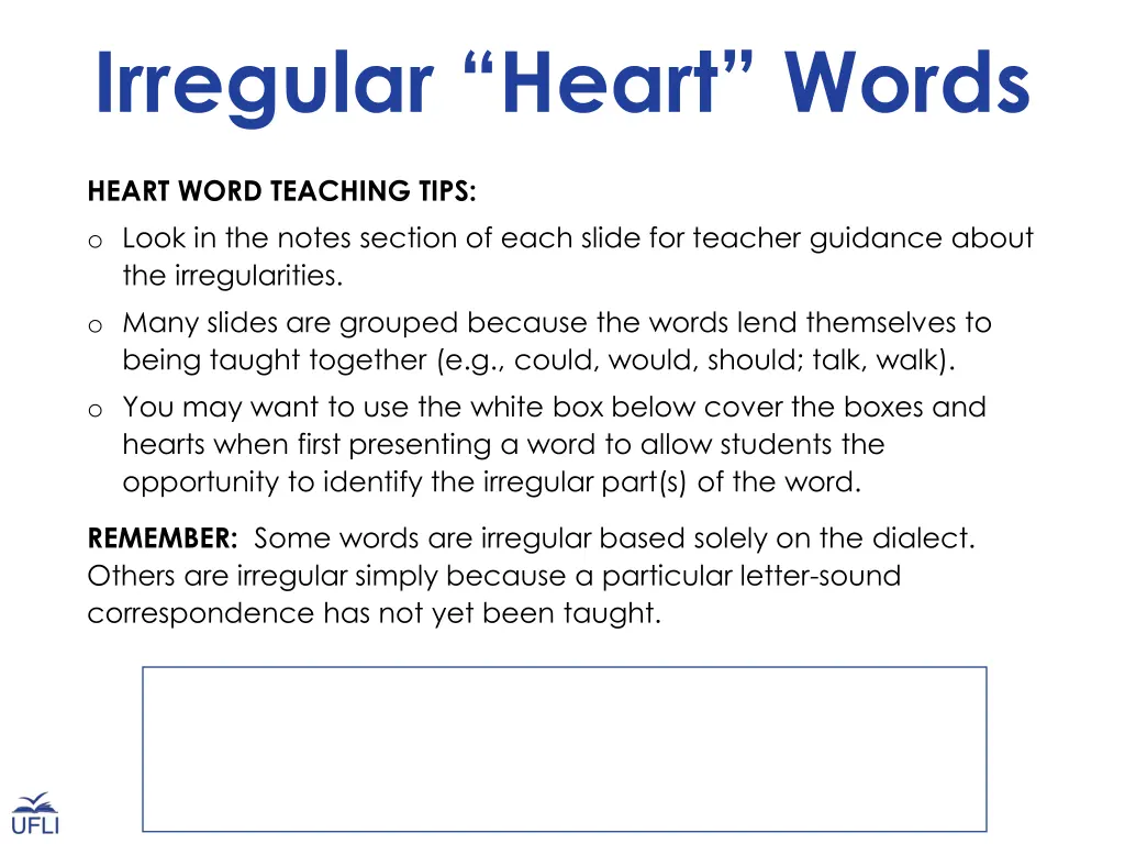 irregular heart words 4