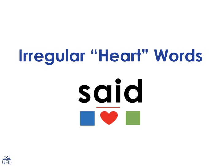 irregular heart words