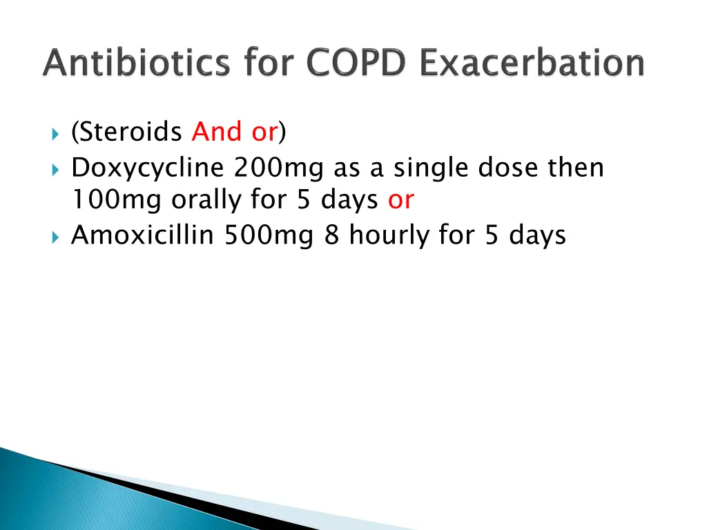 steroids and or doxycycline 200mg as a single