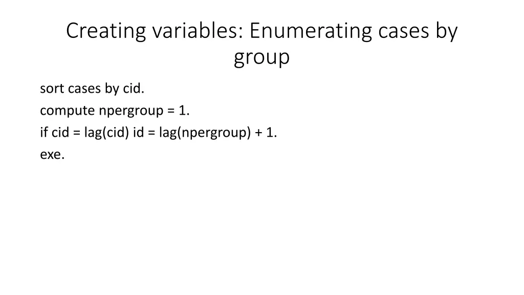 creating variables enumerating cases by group