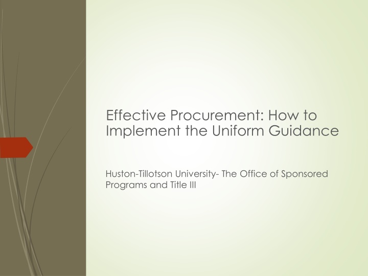 effective procurement how to implement