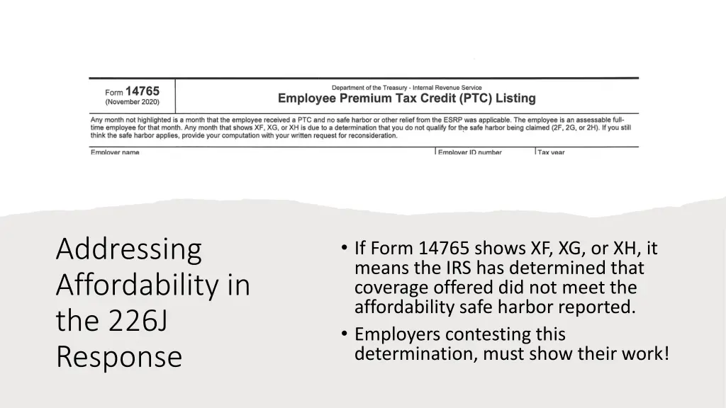 addressing affordability in the 226j response