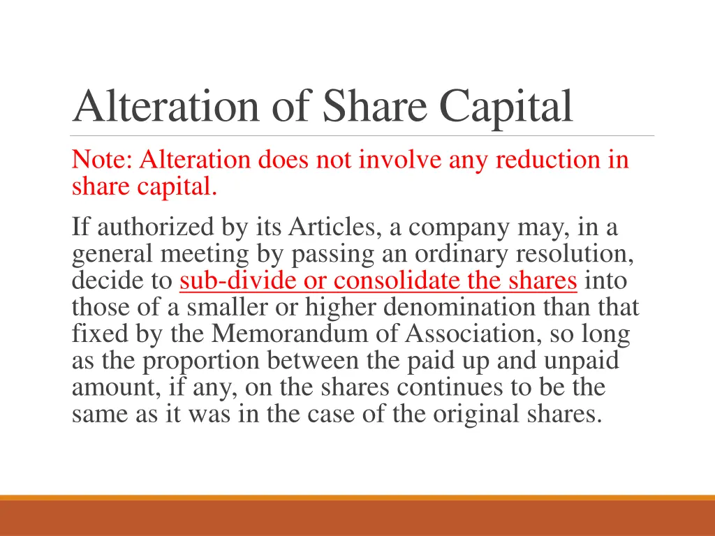 alteration of share capital note alteration does