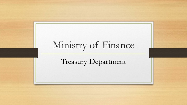 ministry of finance