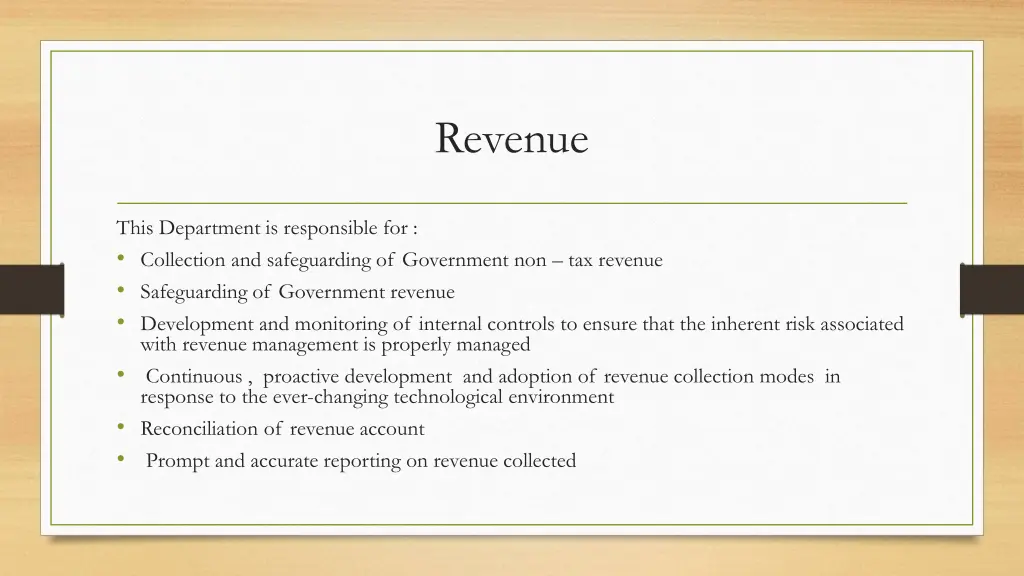 revenue