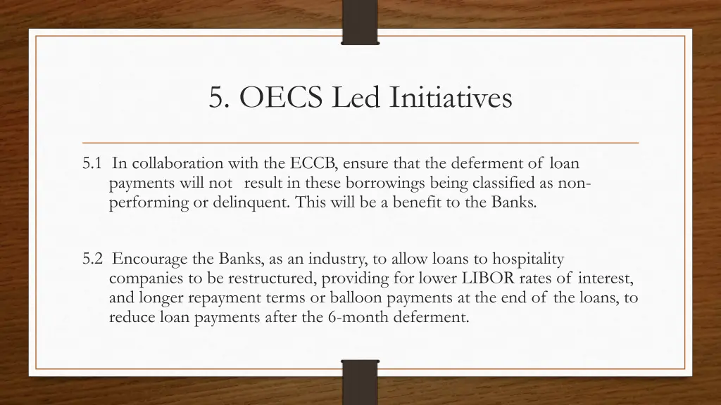 5 oecs led initiatives