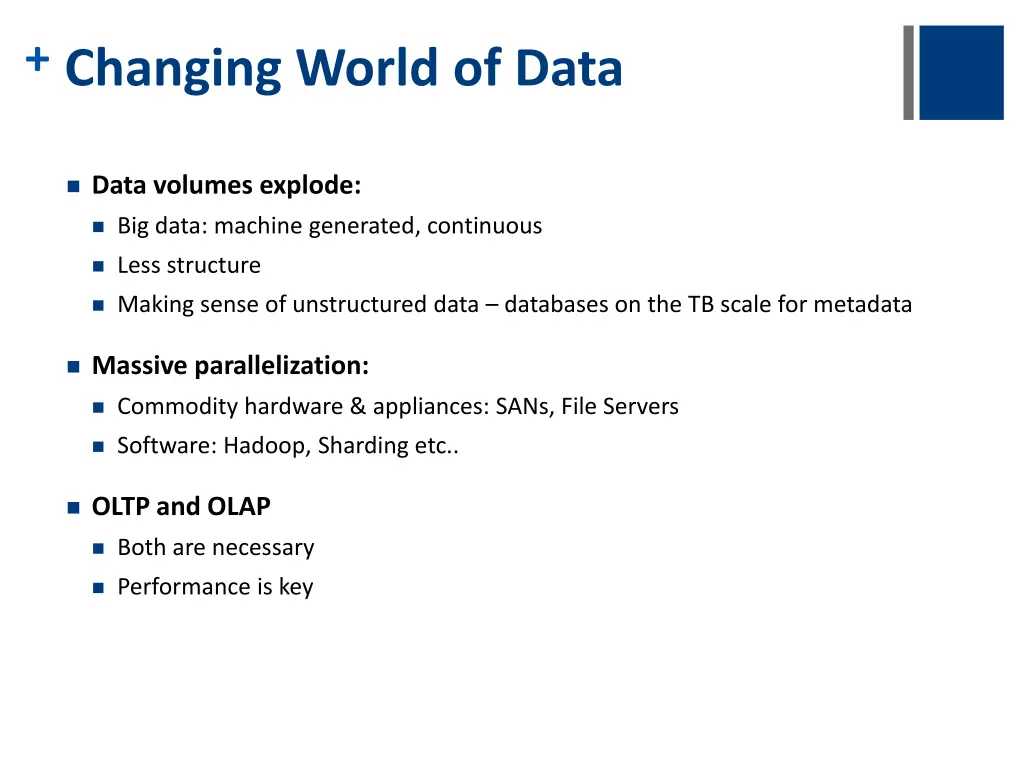 changing world of data