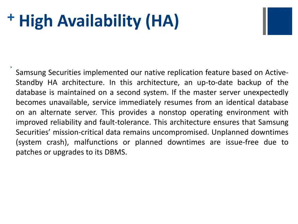 high availability ha