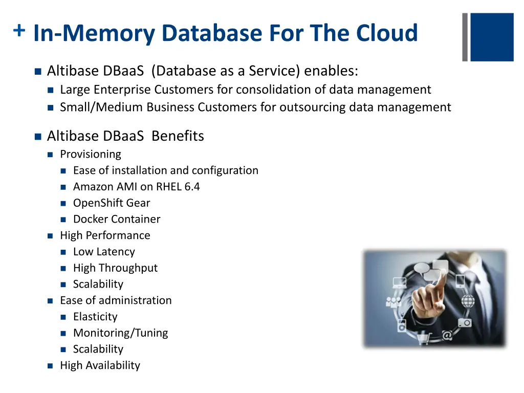 in memory database for the cloud