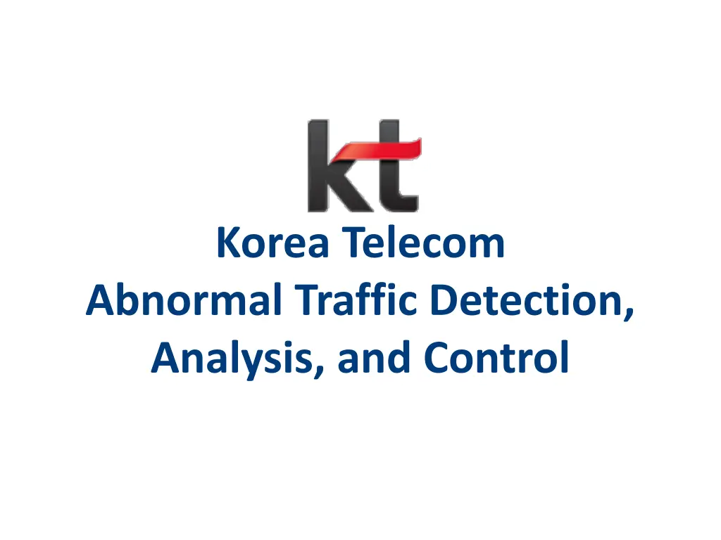 korea telecom abnormal traffic detection analysis