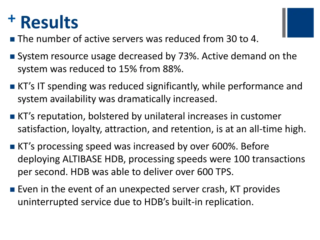 results the number of active servers was reduced