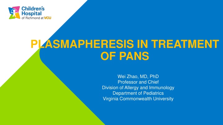 plasmapheresis in treatment of pans