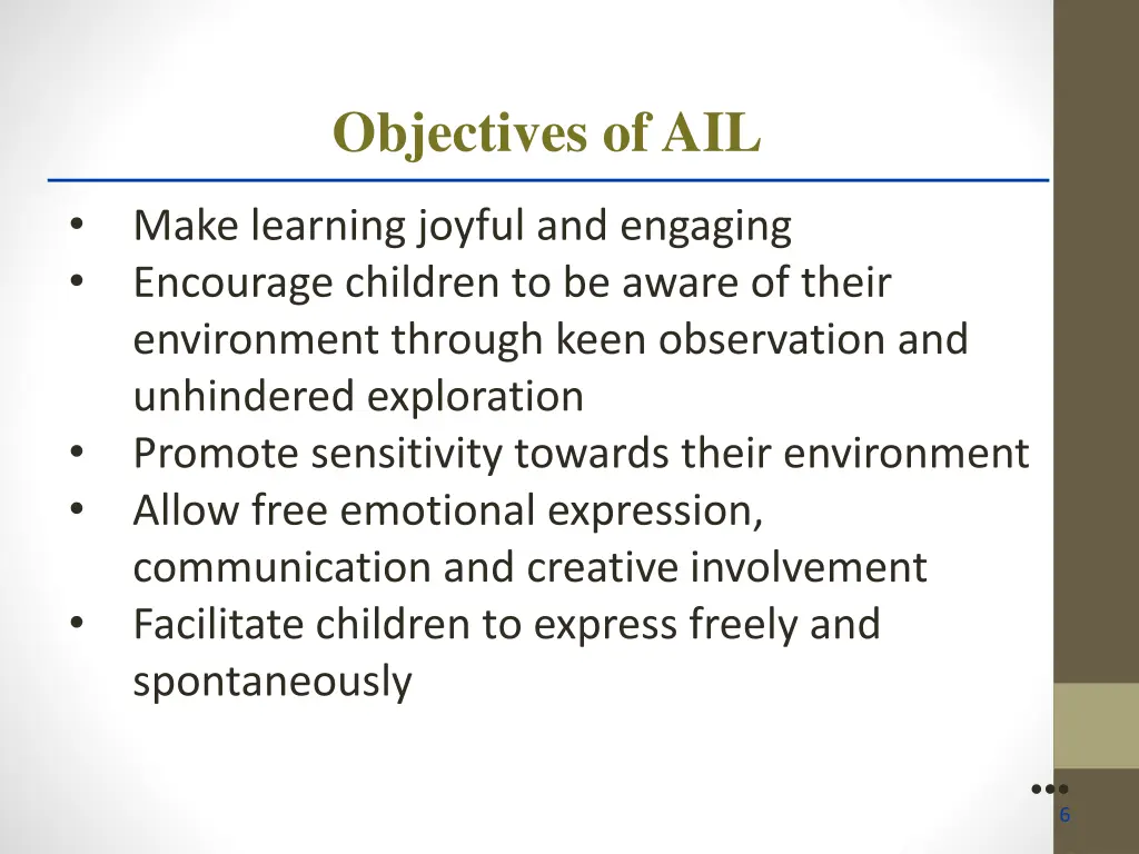 objectives of ail