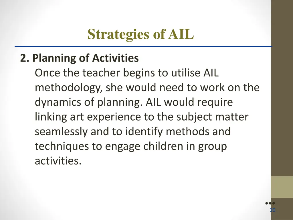 strategies of ail 1