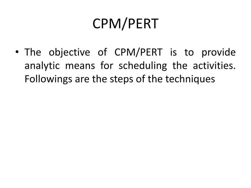 cpm pert 1