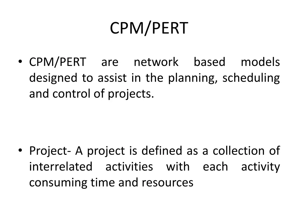 cpm pert