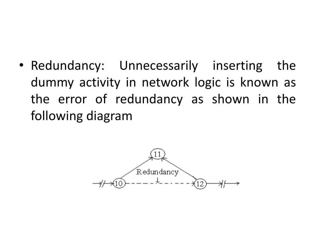 redundancy unnecessarily inserting the dummy