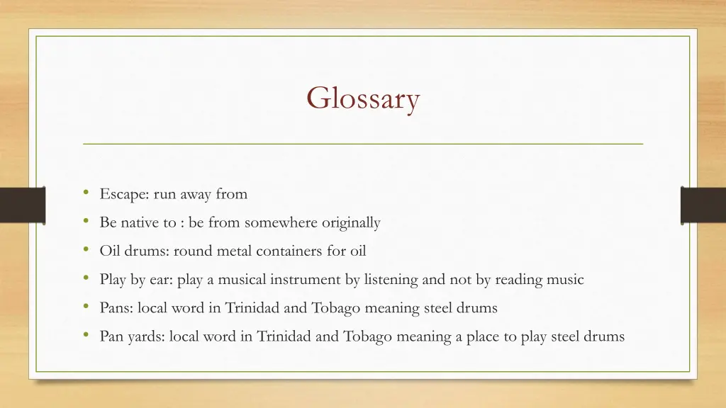 glossary