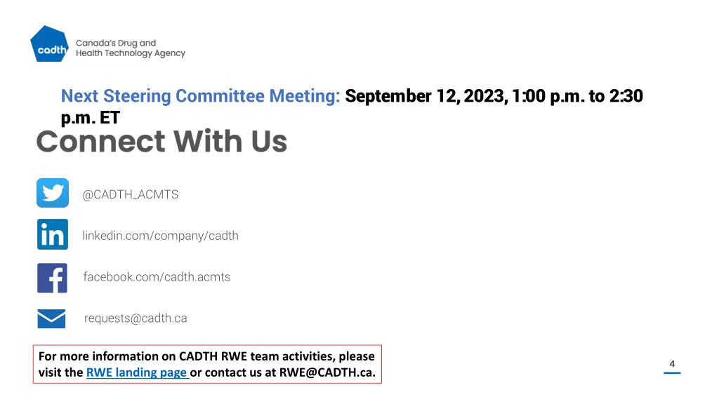 next steering committee meeting september 12 2023