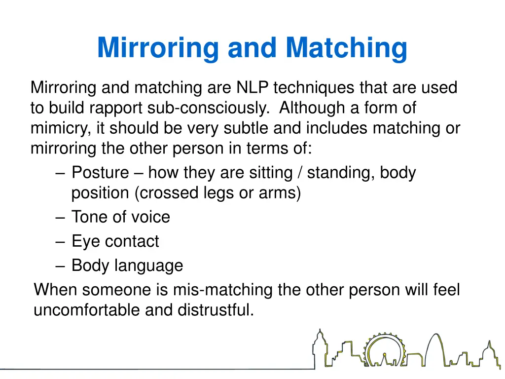 mirroring and matching