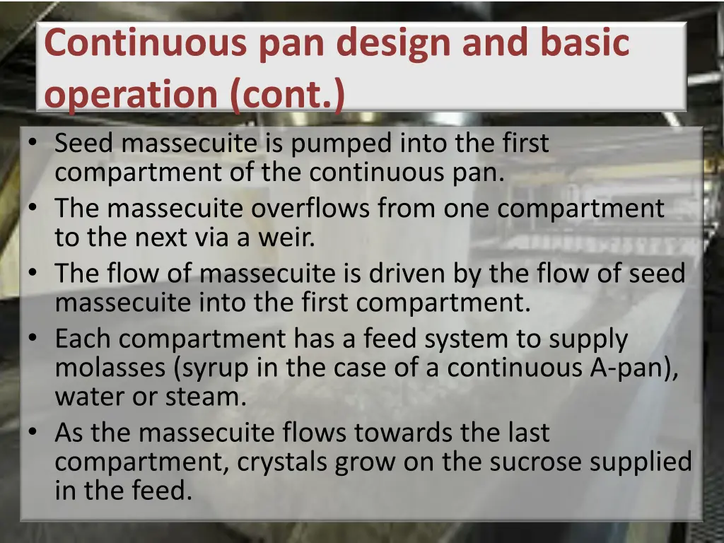 continuous pan design and basic operation cont 1