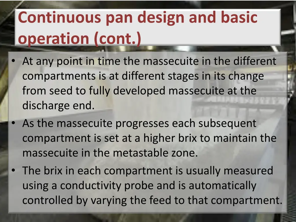 continuous pan design and basic operation cont 2