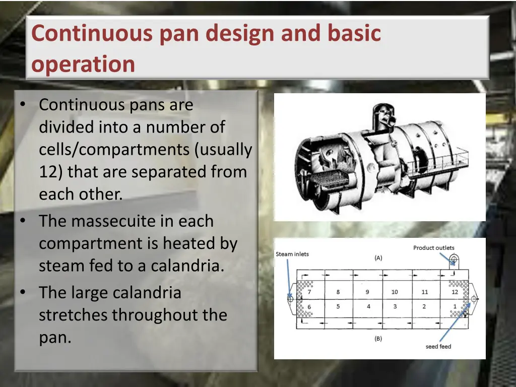 continuous pan design and basic operation