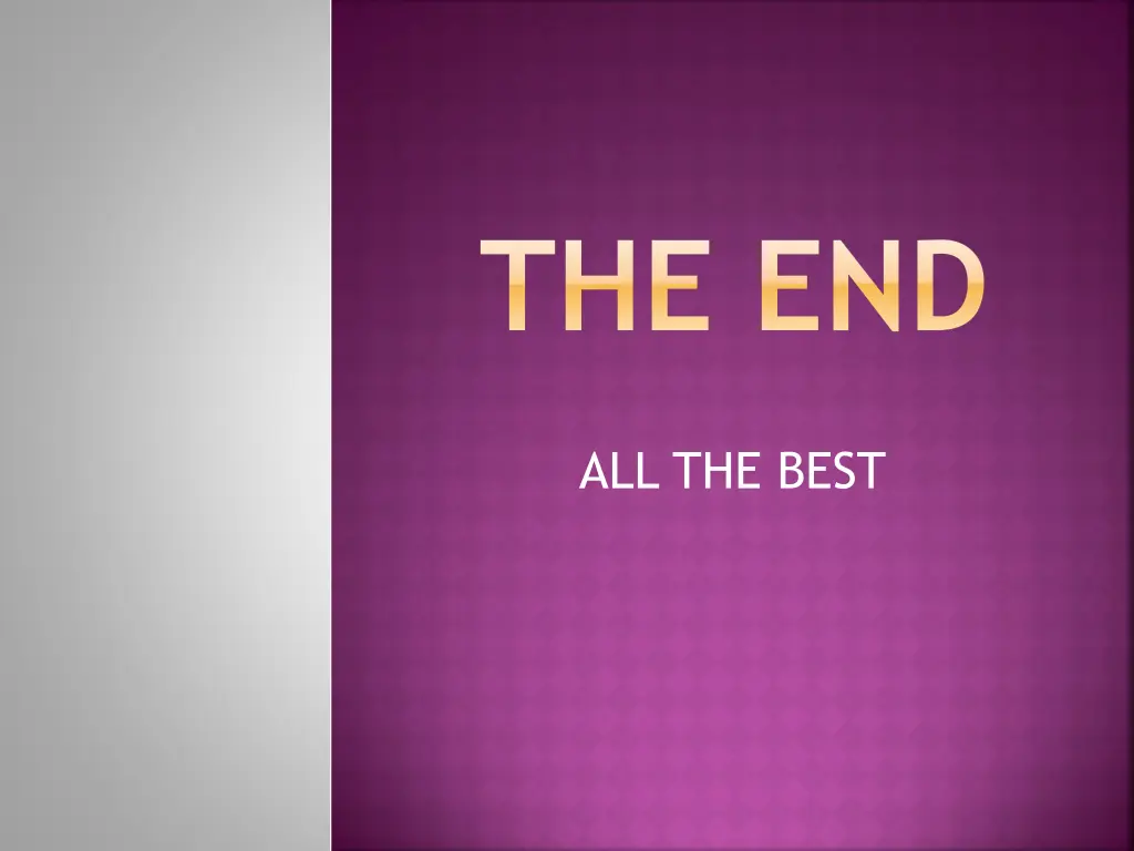 the end