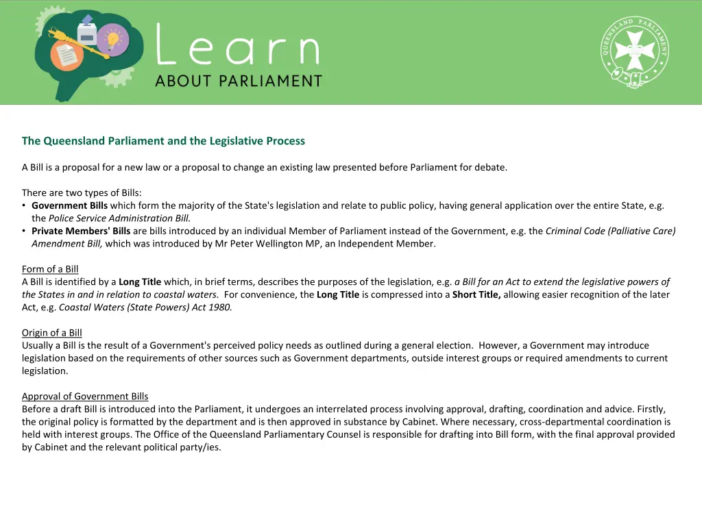 the queensland parliament and the legislative