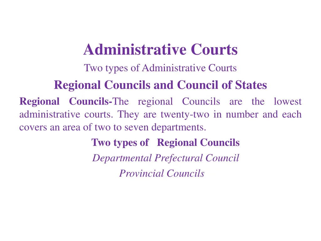 administrative courts two types of administrative