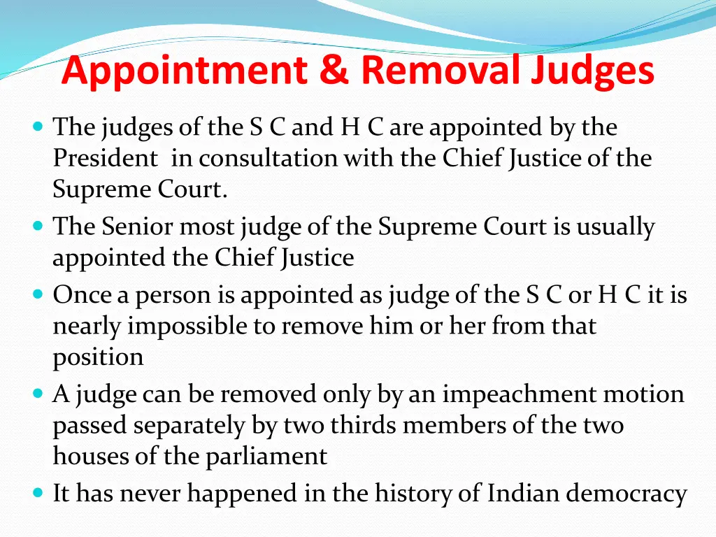 appointment removal judges