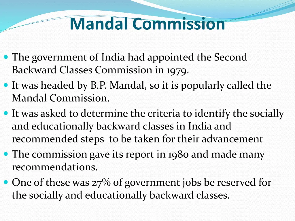 mandal commission