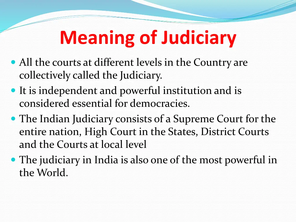 meaning of judiciary