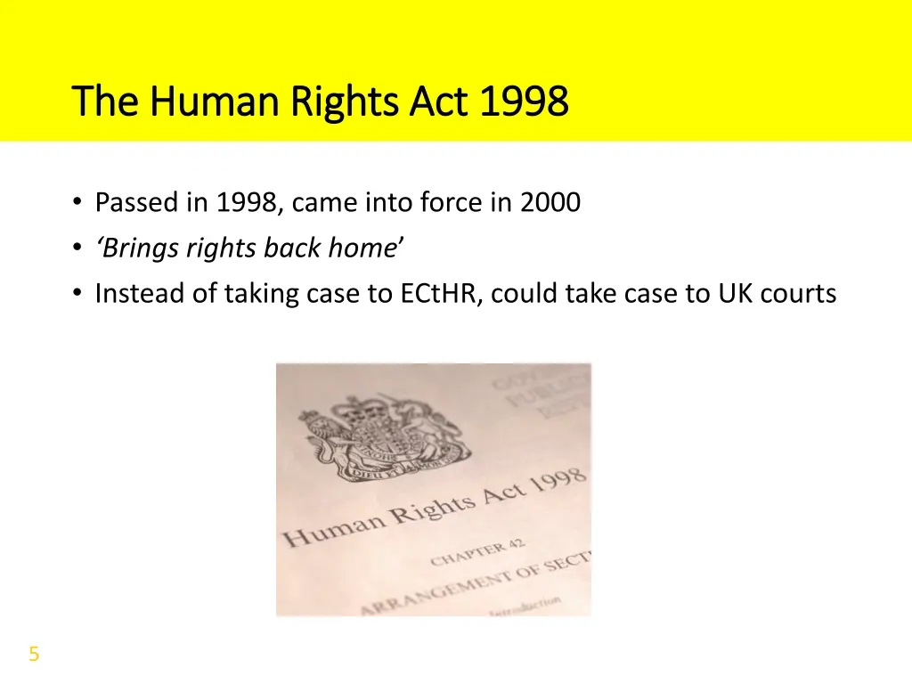 the human rights act 1998 the human rights