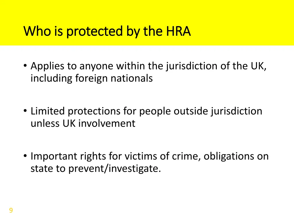 who is protected by the hra who is protected