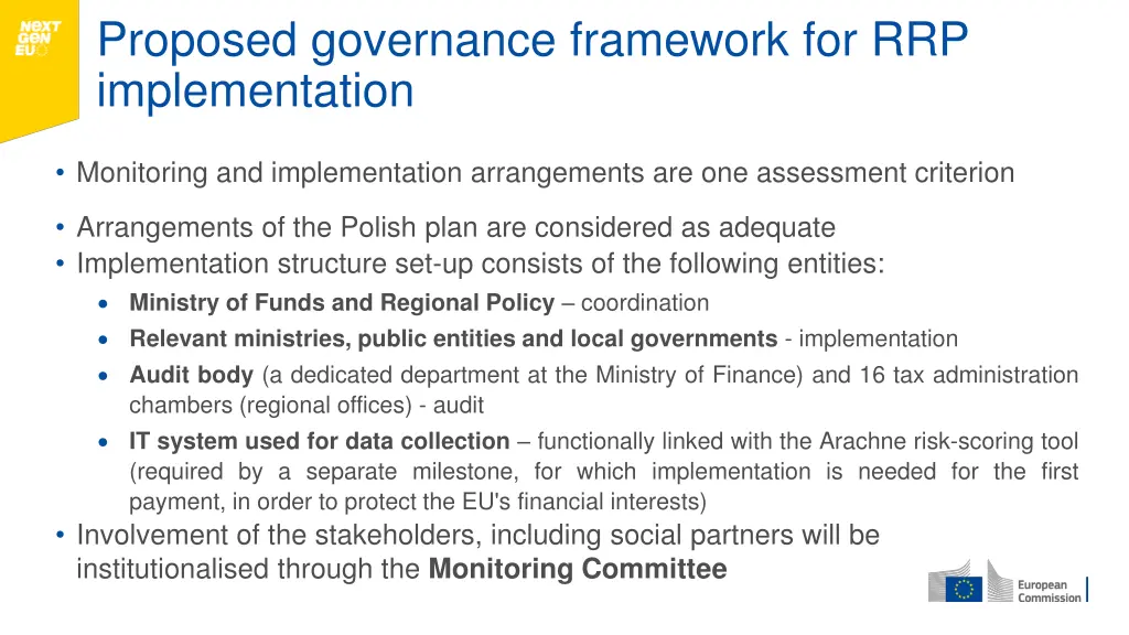 proposed governance framework