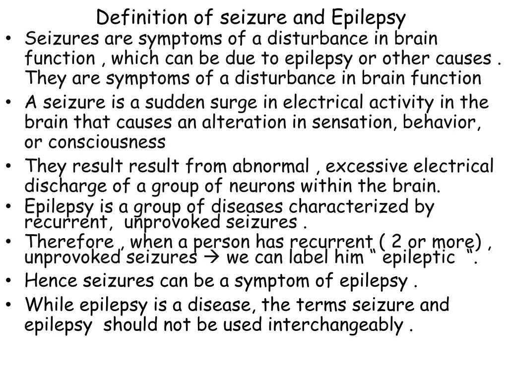 definition of seizure and epilepsy seizures