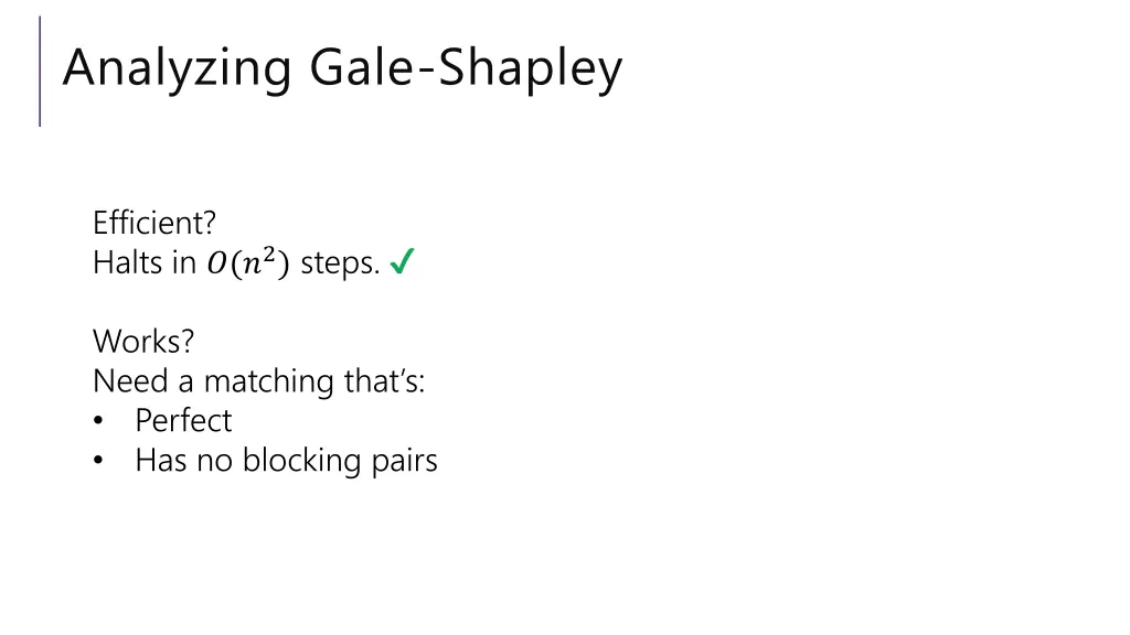 analyzing gale shapley